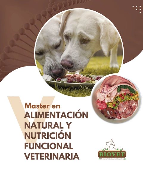 Cartel del Master Nutrición Natural Funcional Veterinaria Online